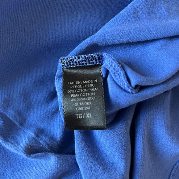 Simons Contemporaine Royal Blue T Shirt V Neck Pima Cotton Women's Extra Large - Picture 5 of 5